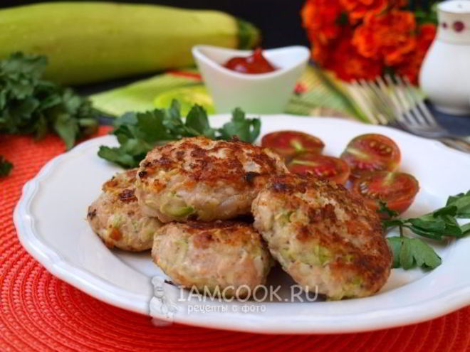Рецепт котлет из индейки с кабачком