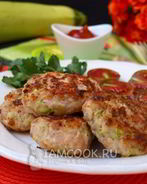 Котлеты из индейки с кабачком