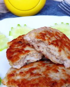 Котлеты из куриного фарша с овсяными хлопьями