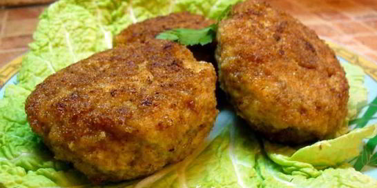 Котлеты куриные с грибами