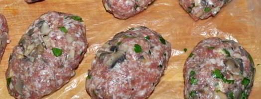 котлеты мясные с грибами и сыром. Шаг 4