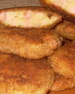 Котлеты с колбасой и сыром