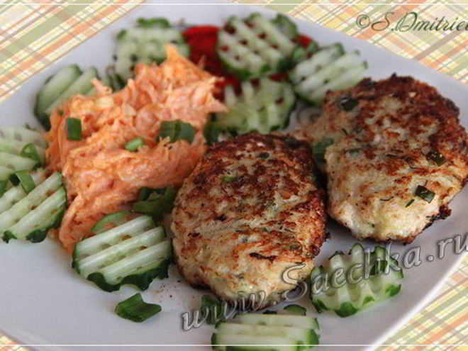 Рецепт куриных котлет с кабачком