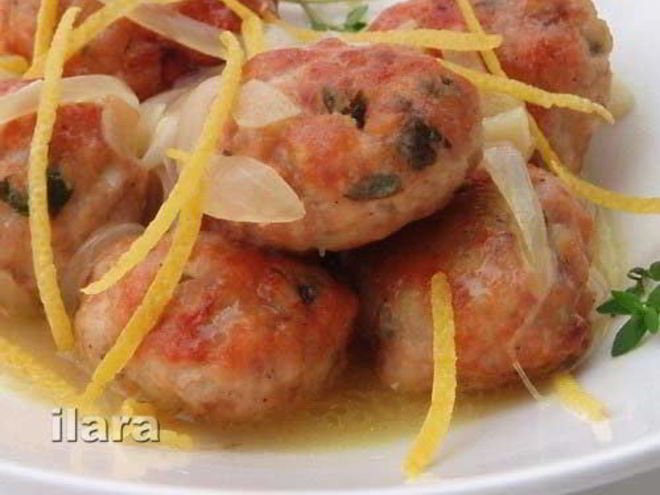 Рецепт куриных котлет в лимонном соусе