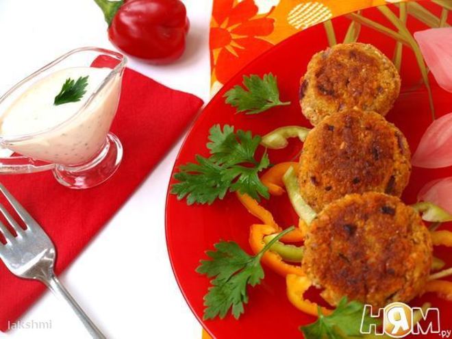 Рецепт морковна-нутовых котлеты