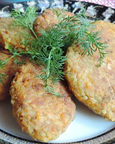 Рисово-рыбные котлеты