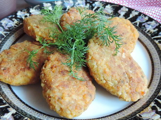 Рецепт рисова-рыбных котлеты
