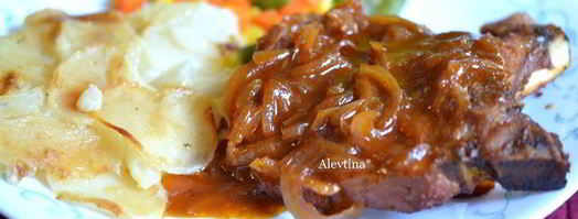 свиные котлеты с кленовым сиропом. Шаг 3