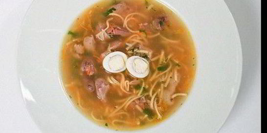 Куриная лапша с потрохами