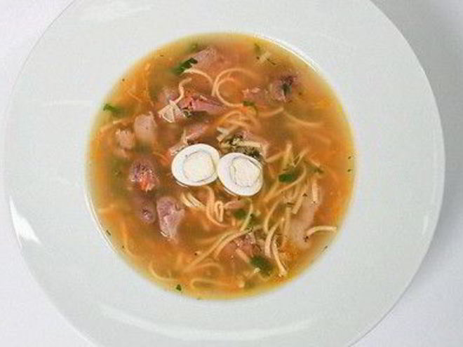 Рецепт куриной лапши с потрохами