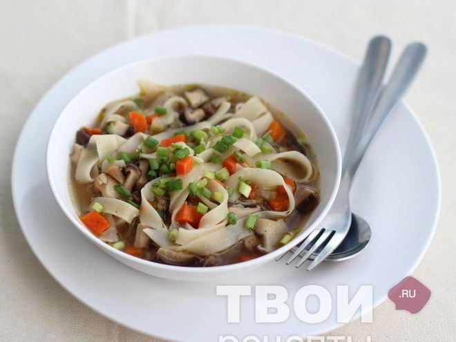 Рецепт лапши грибной