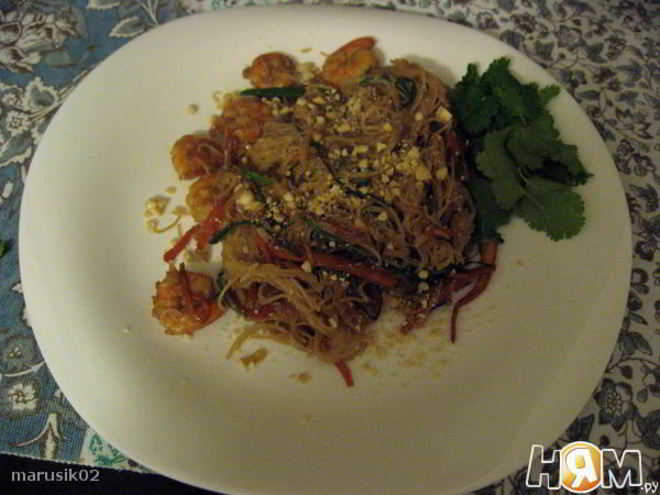 Рецепт лапши по-тайски с кешью