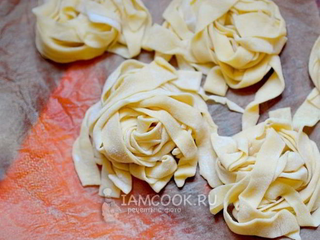 Рецепт лапши пшеничной домашней