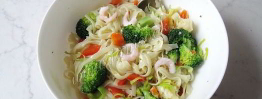 лапша с креветками и овощами. Шаг 10