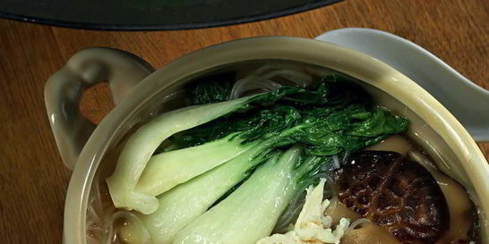 Лапша с курицей и шиитаке