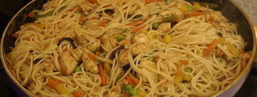 лапша с овощами и курицей по-китайски. Шаг 7