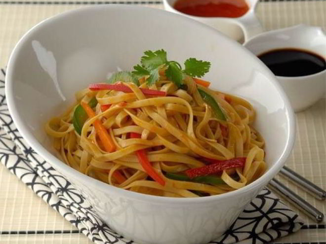 Рецепт лапши с овощами и зеленью