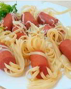 Лапша с сосисками