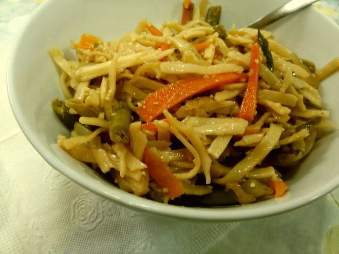 Рецепт лапши удон с овощами в соусе