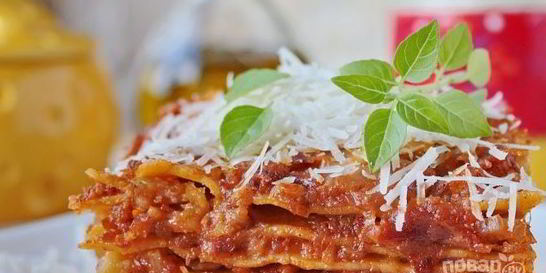 Домашняя лазанья с фаршем