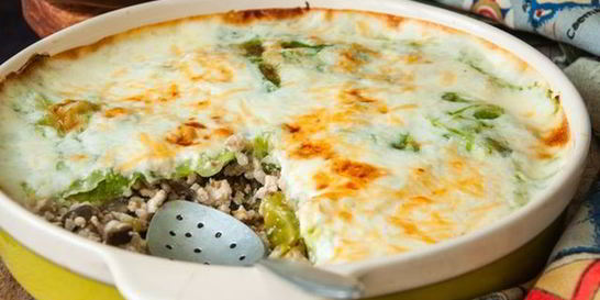 Лазанья c молодой капустой