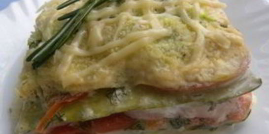 Лазанья из кабачков с фаршем