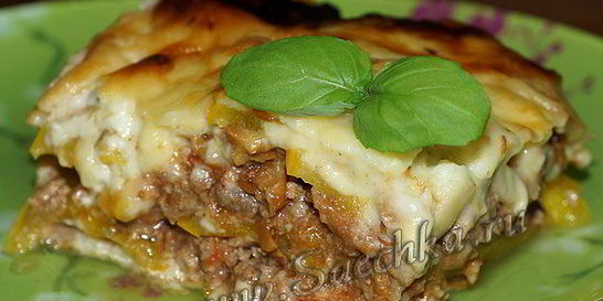Лазанья из кабачков