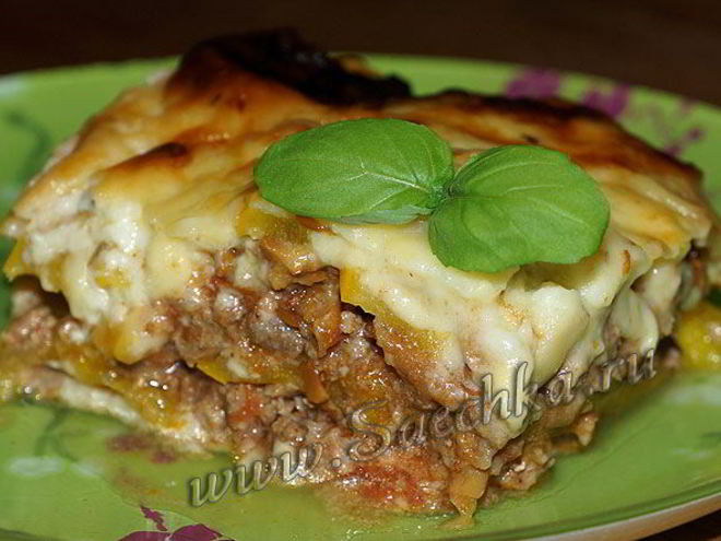 Рецепт лазаний из кабачков