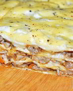 Лазанья мясная с лавашем
