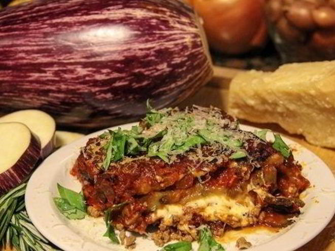 Рецепт лазаний с баклажанами и грибами