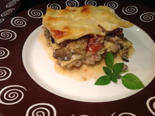 Рецепт лазаний с баклажанами и индейкой