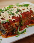 Лазанья с баклажанами и помидорами