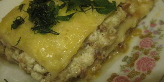 Лазанья с баклажаном