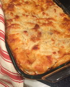 Лазанья с фаршем и белым соусом