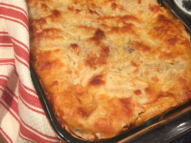 Рецепт лазаний с фаршем и белым соусом