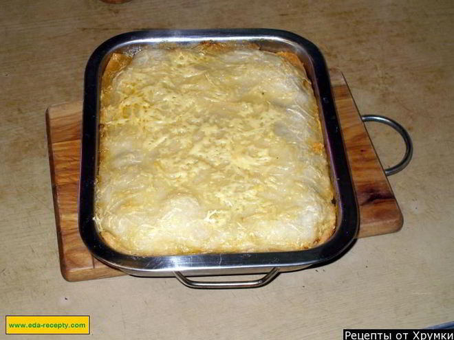 Рецепт лазаний с фаршем сыром и овощами
