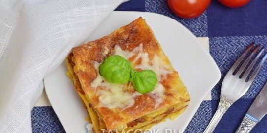 Лазанья с фаршем в духовке