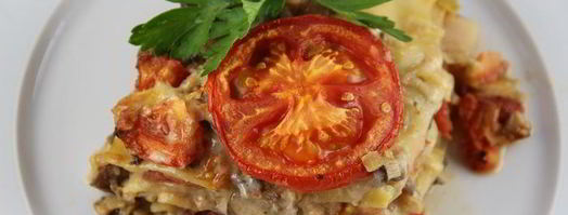 лазанья с грибами, луком-пореем и сыром чеддер. Шаг 15