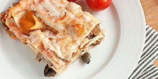 Лазанья с грибами