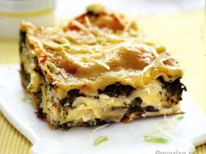 Рецепт лазаний с картофелем и шпинатом