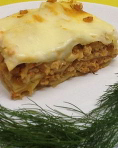 Лазанья с куриным фаршем
