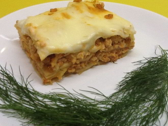 Рецепт лазаний с куриным фаршем