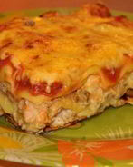 Лазанья с курицей и шампиньонами