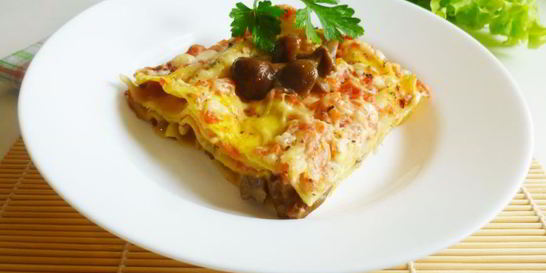 Лазанья с опятами