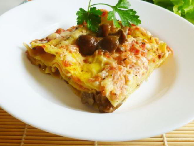 Рецепт лазаний с опятами