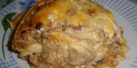 Лазанья с соусом бешамель