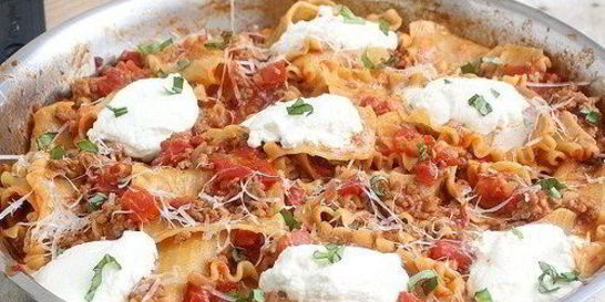 Лазанья в сковороде