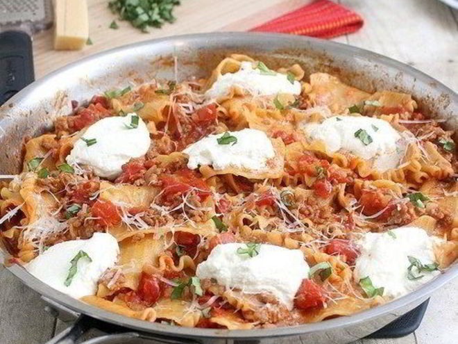 Рецепт лазаний в сковороде