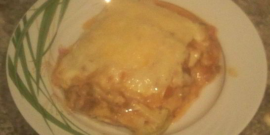 Мясная лазанья с кабачками