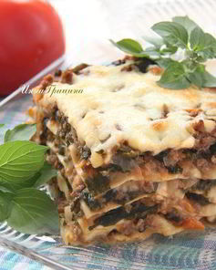 Мясная лазанья со шпинатом